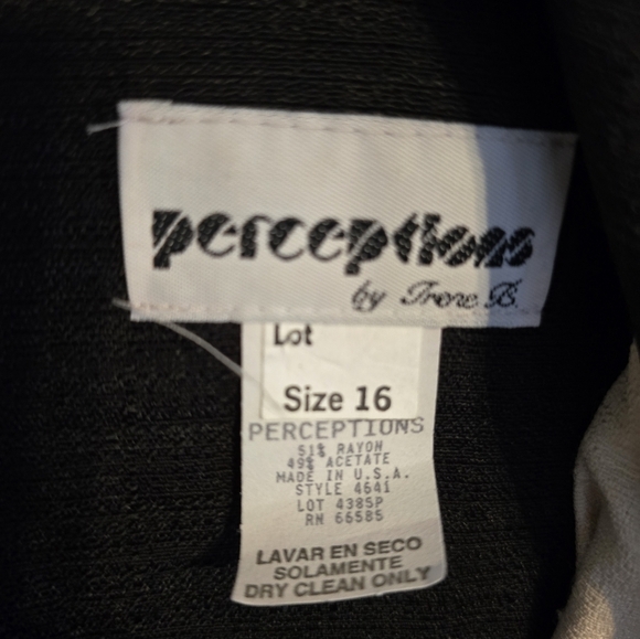 VTG Perceptions 2Piece Dress Suit 16 Conjured Long Sleeve ButtonUp USA Made - Picture 7 of 13